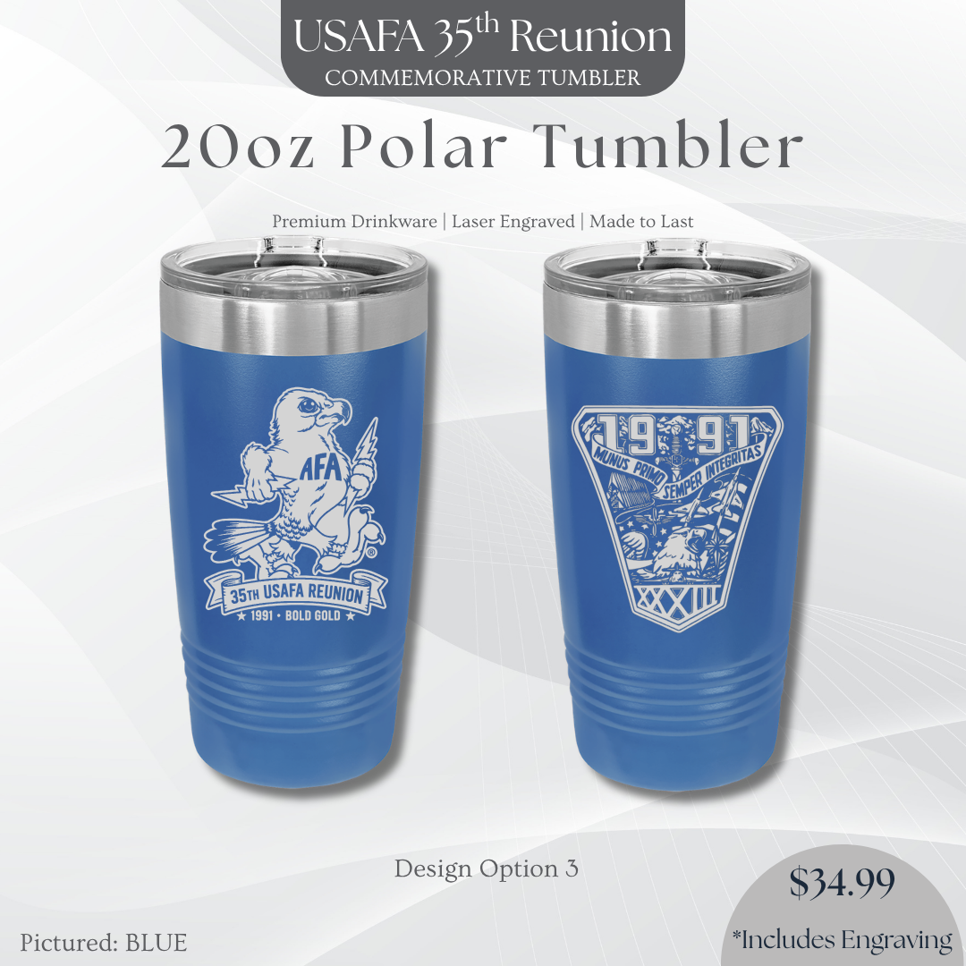20oz Polar Camel Tumbler with USAFA '91 Crest