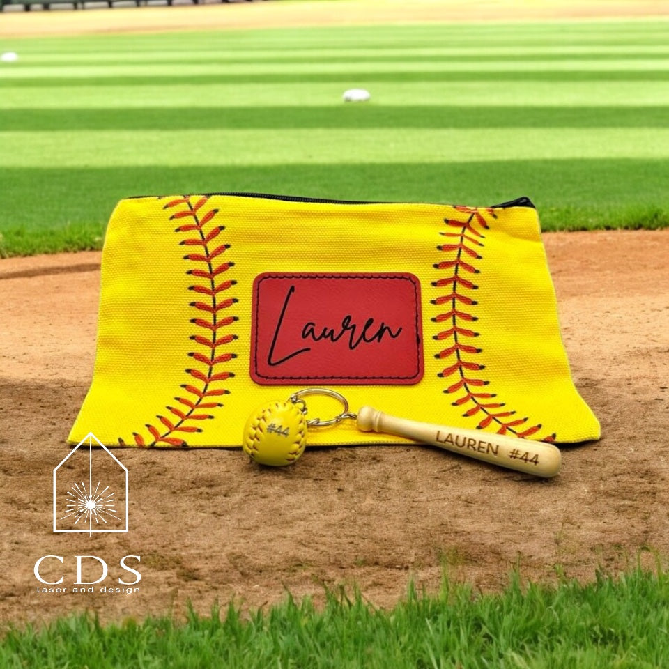 Sport Team Gift - Essentials bag and keychain - Cattle Dog Studios Laser & Design