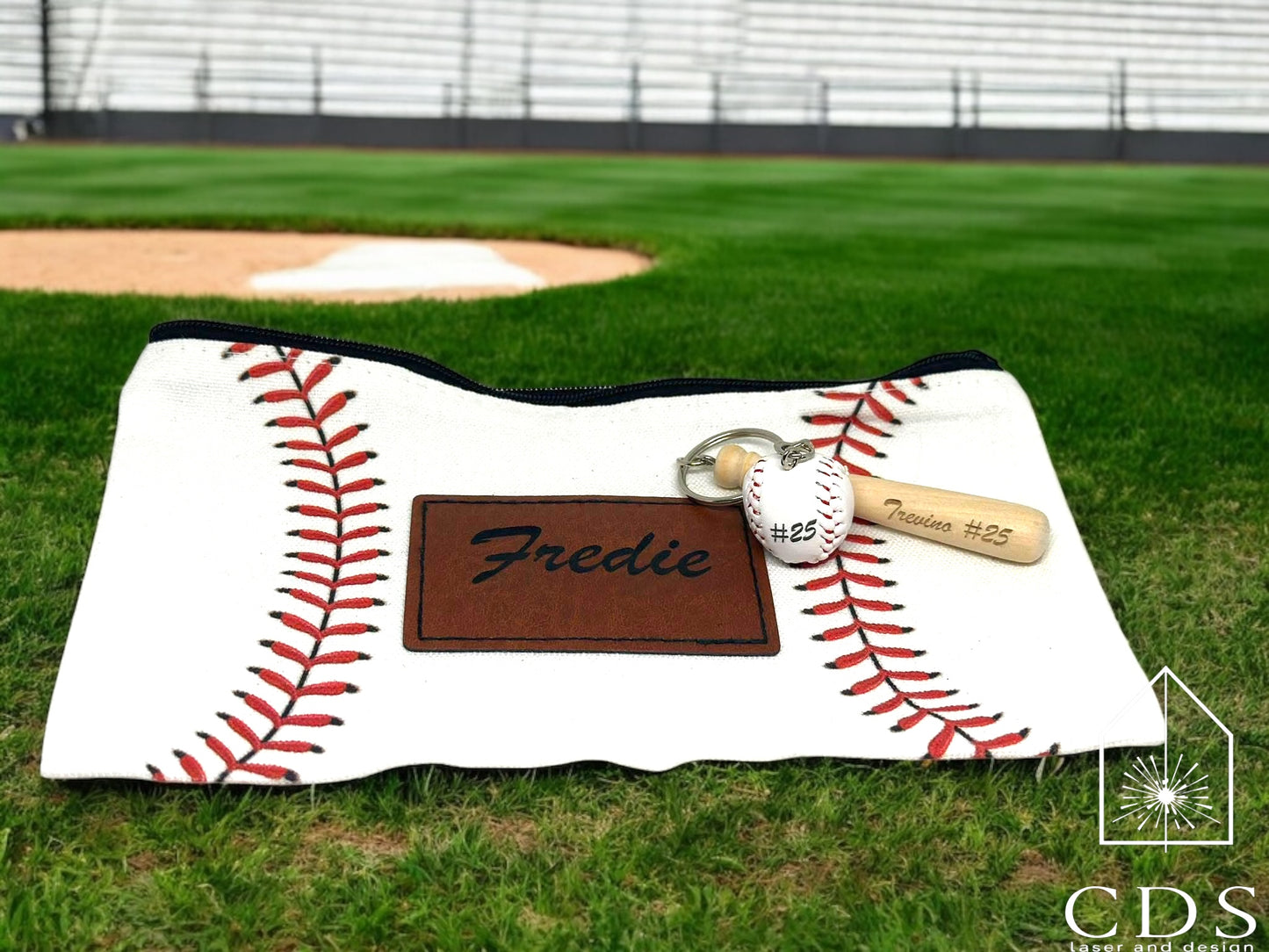 Sport Team Gift - Essentials bag and keychain - Cattle Dog Studios Laser & Design