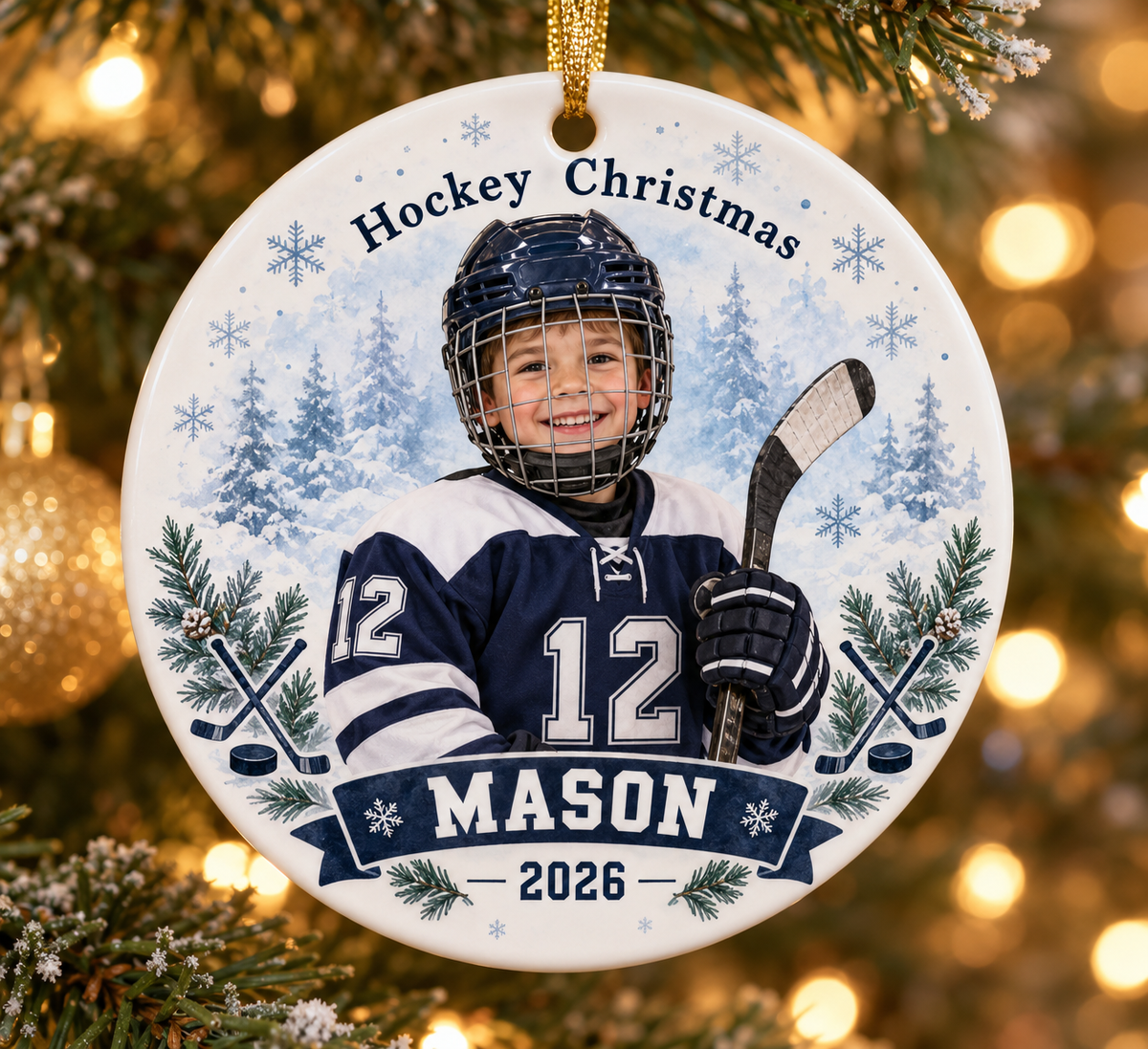 Personalized Sports Photo Ornament | Custom Athlete Gift