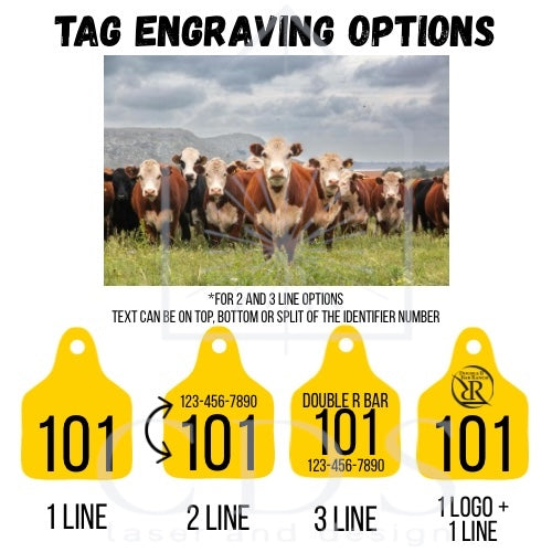 LARGE Custom Engraved Ritchey Livestock ID Tags - CDS Laser & Design