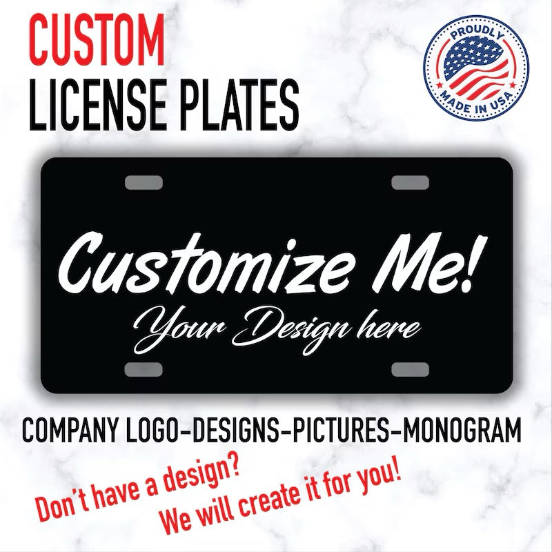 Custom Engraved License Plate Tag With Your Logo or Ranch Brand