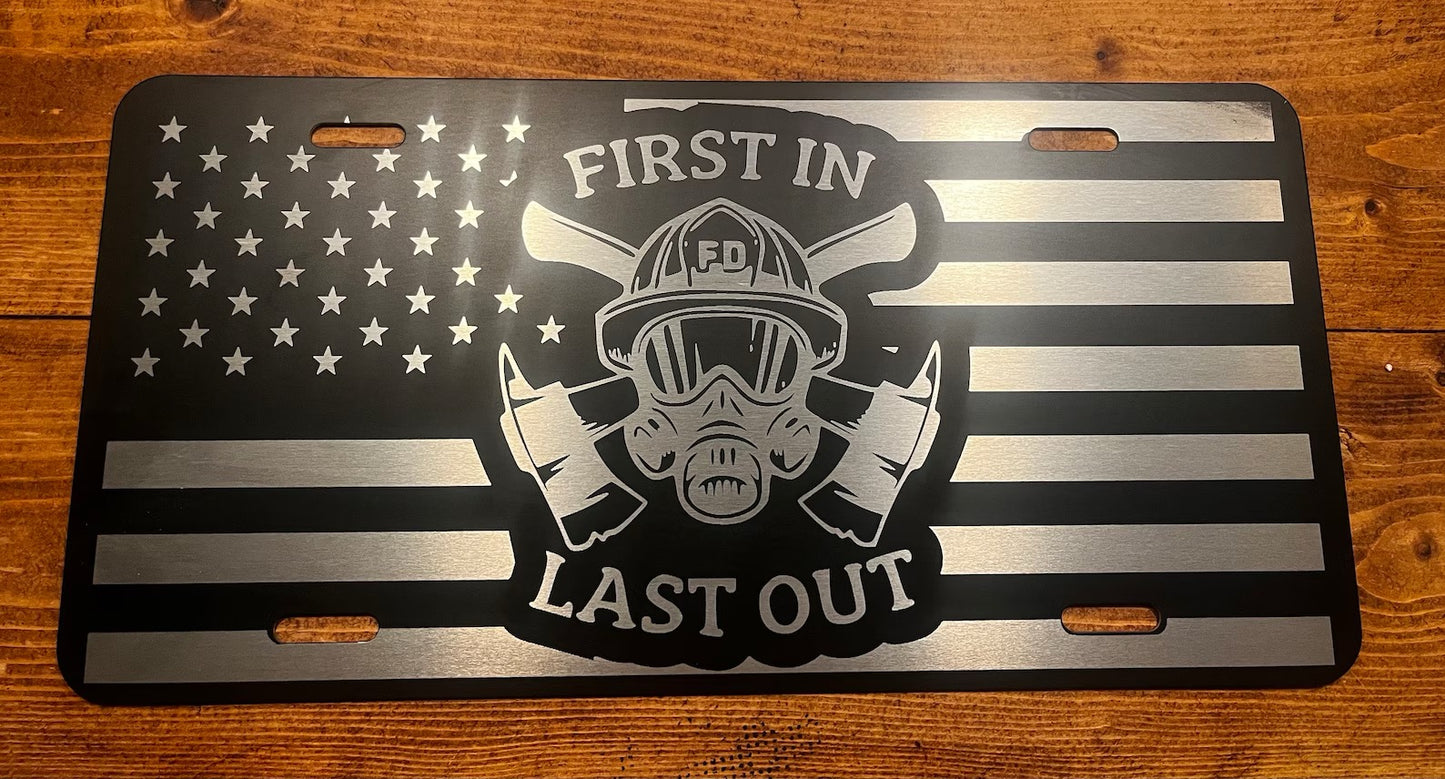 Custom Engraved License Plate Tag With Your Logo or Ranch Brand