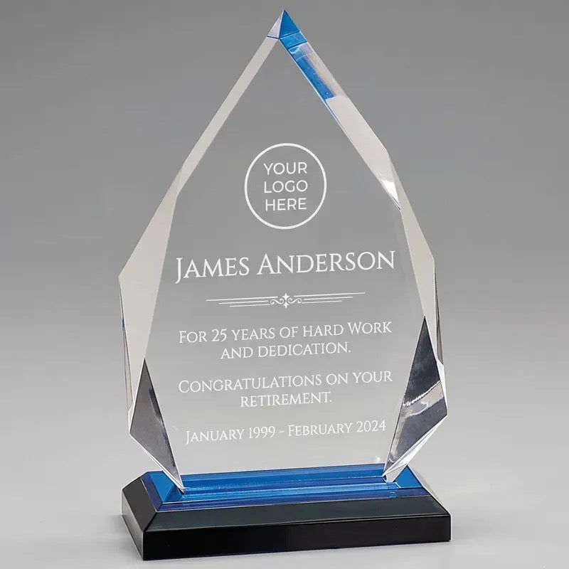Custom Engraved Diamond Impress Award – Fully Personalized Engraved Recognition Plaque