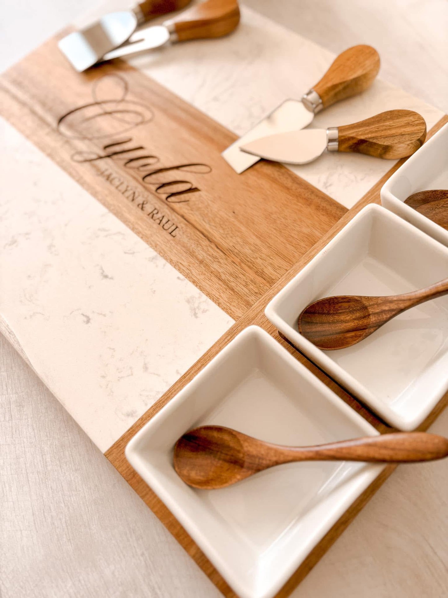 Engraved Charcuterie Snack Board | Serving Board | Appetizer Board - Cattle Dog Studios Laser & Design