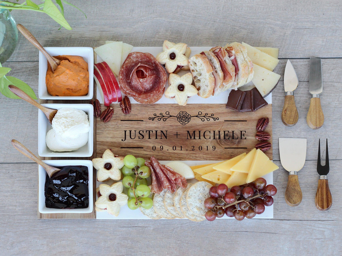 Engraved Charcuterie Snack Board | Serving Board | Appetizer Board - Cattle Dog Studios Laser & Design