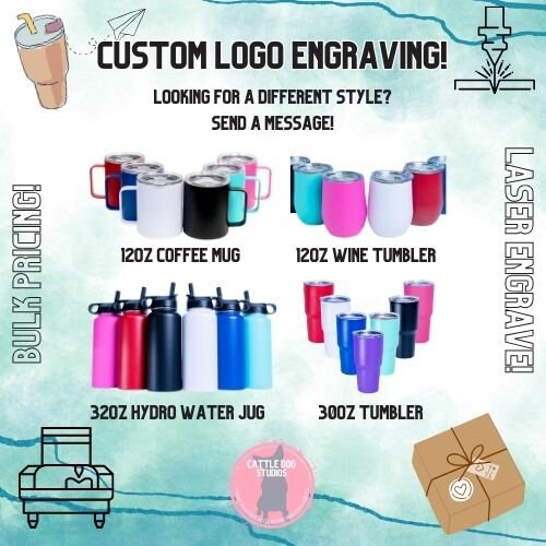 40oz Dupe Quencher Tumbler with Custom Logo, Corporate Gift, Custom Gift, Closing Gifts, Promotional Items, Custom Tumbler, Cup, Tumbler - Cattle Dog Studios Laser & Design