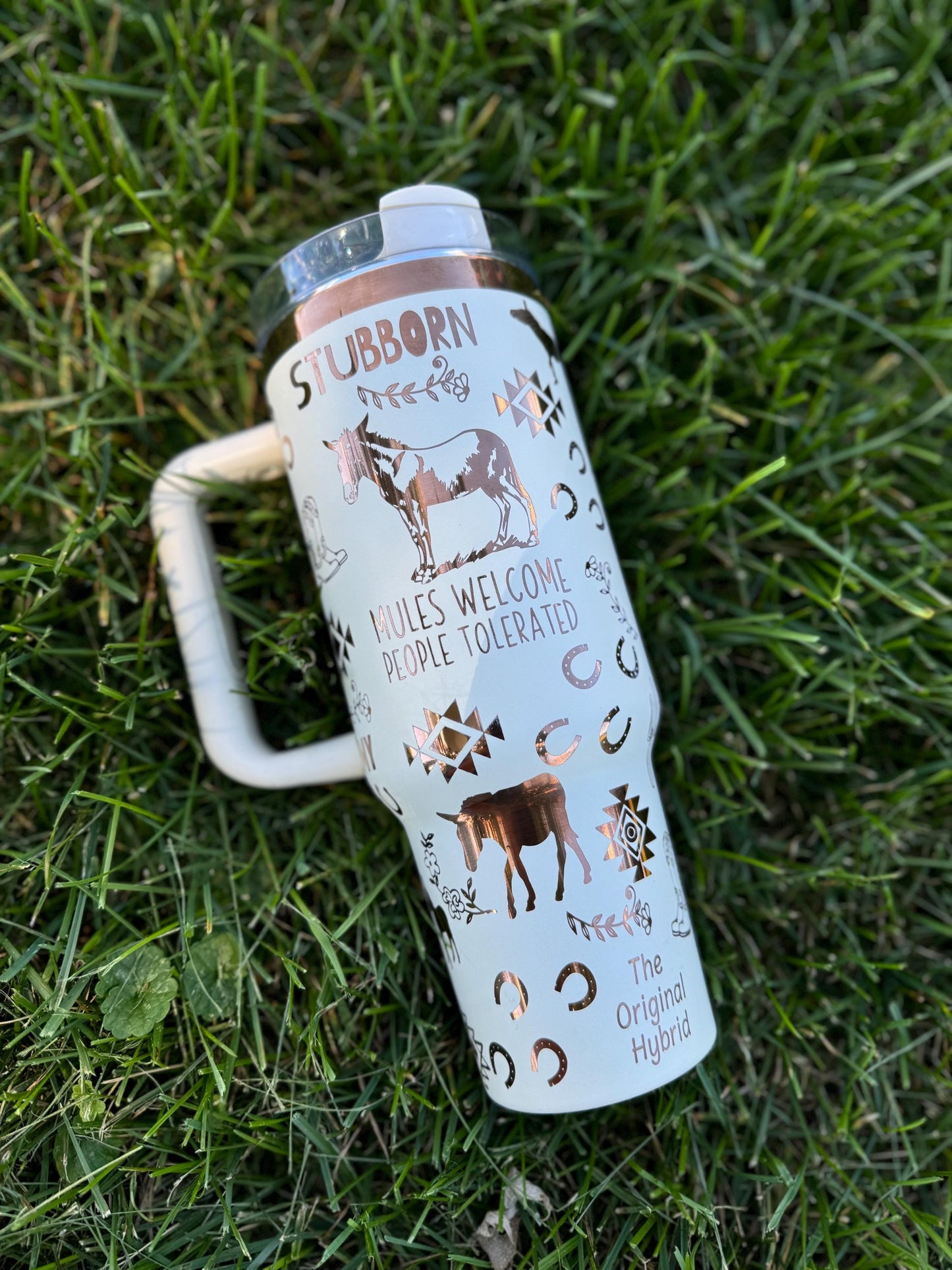 Western Love My Mule Tumbler | Stubborn Mule | Mule Life | Original Hybrid | Western | Cowgirl | Pack Mule - Cattle Dog Studios Laser & Design