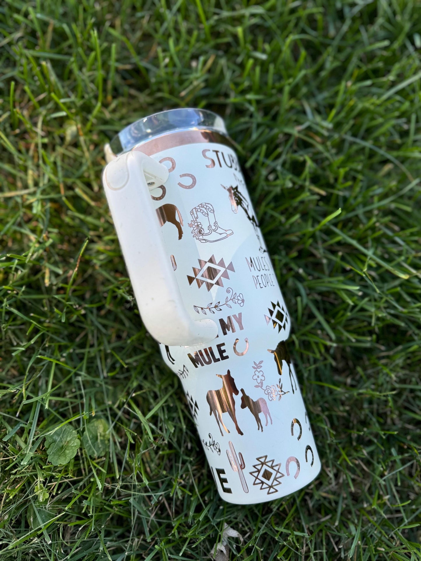 Western Love My Mule Tumbler | Stubborn Mule | Mule Life | Original Hybrid | Western | Cowgirl | Pack Mule - Cattle Dog Studios Laser & Design