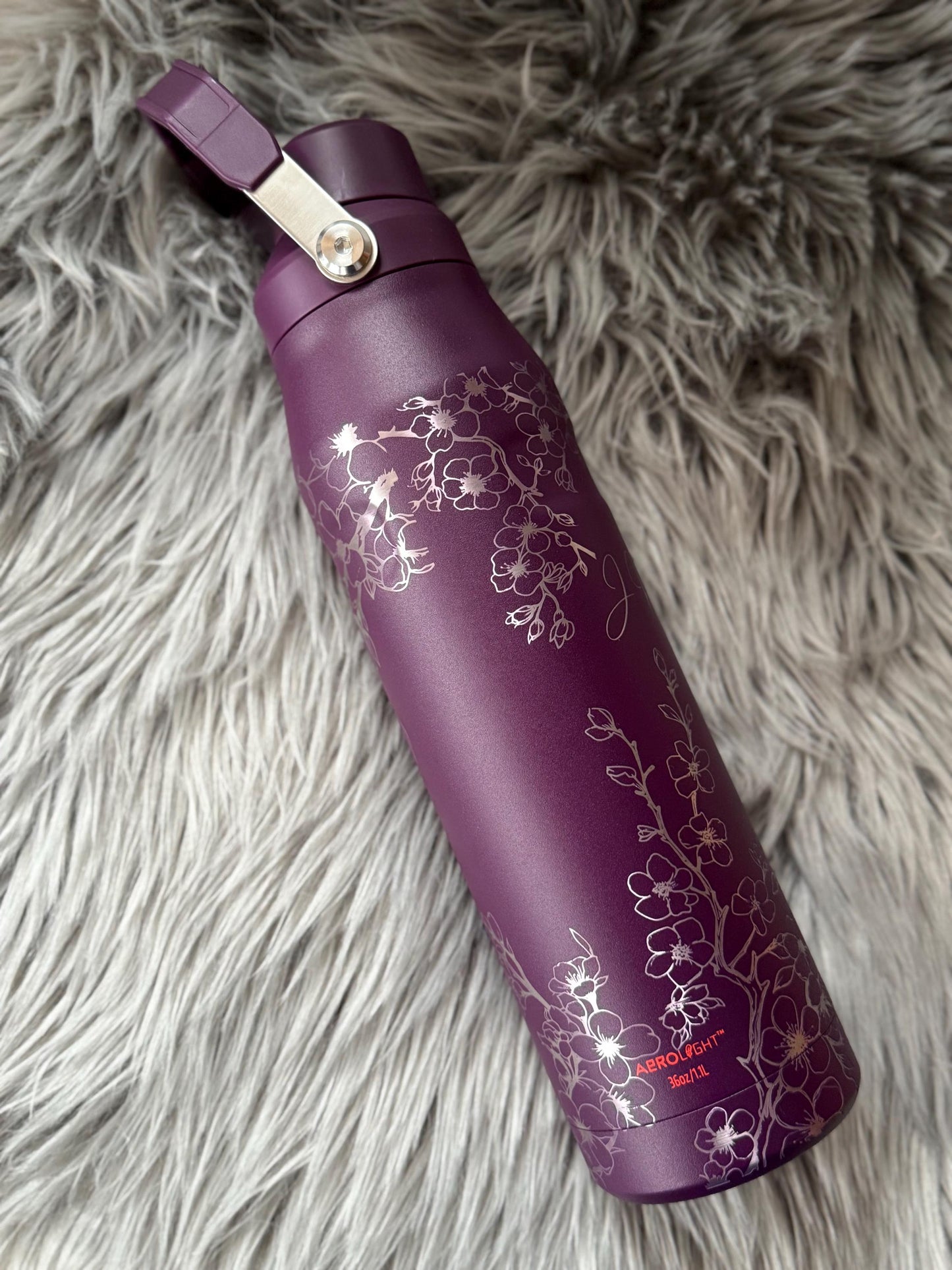 Cherry Blossom floral wrapped tumbler | cherry blossom flowers | Floral | Engraved Flowers | Flower Engraved Tumbler - Cattle Dog Studios Laser & Design