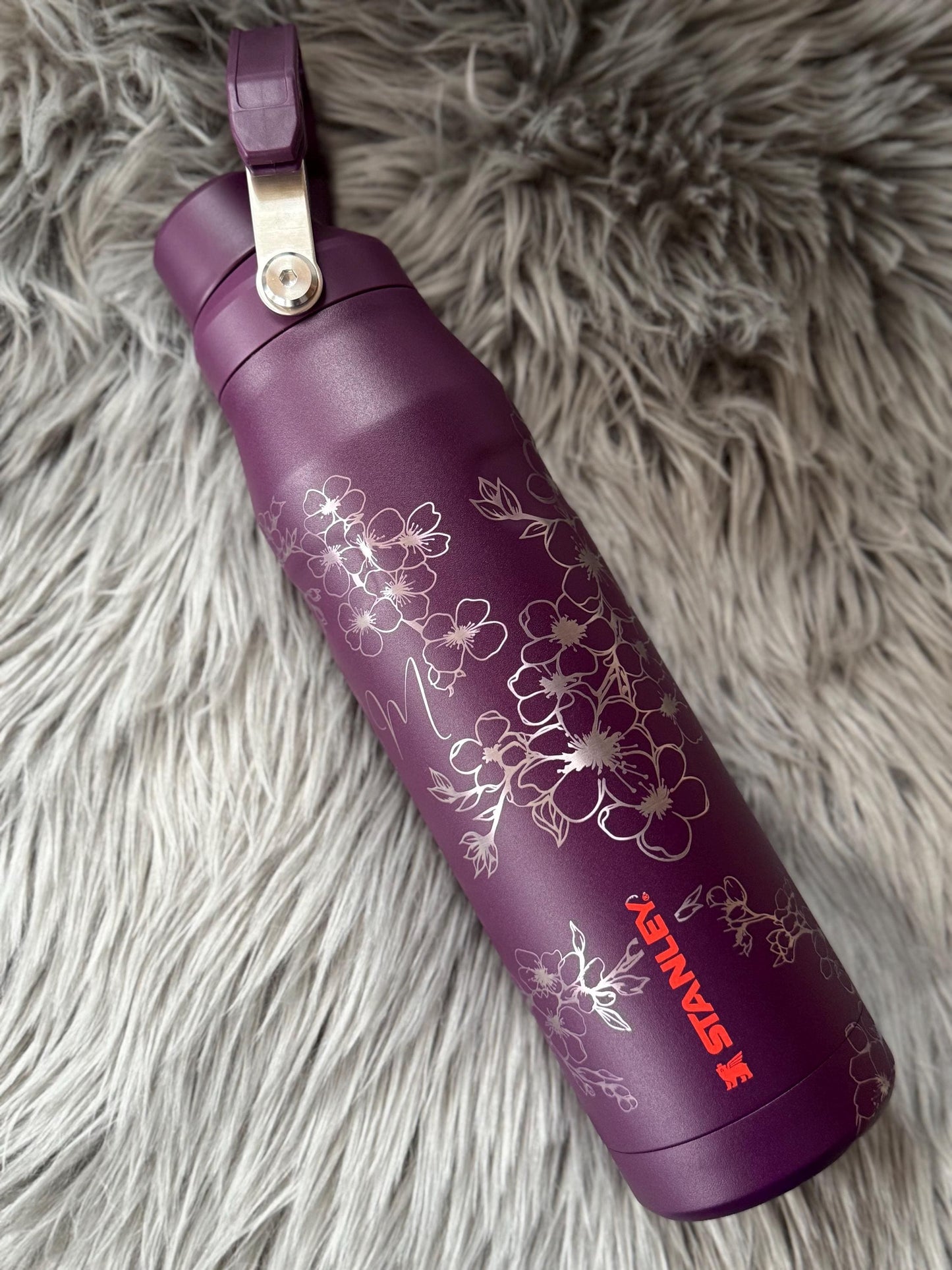 Cherry Blossom floral wrapped tumbler | cherry blossom flowers | Floral | Engraved Flowers | Flower Engraved Tumbler - Cattle Dog Studios Laser & Design