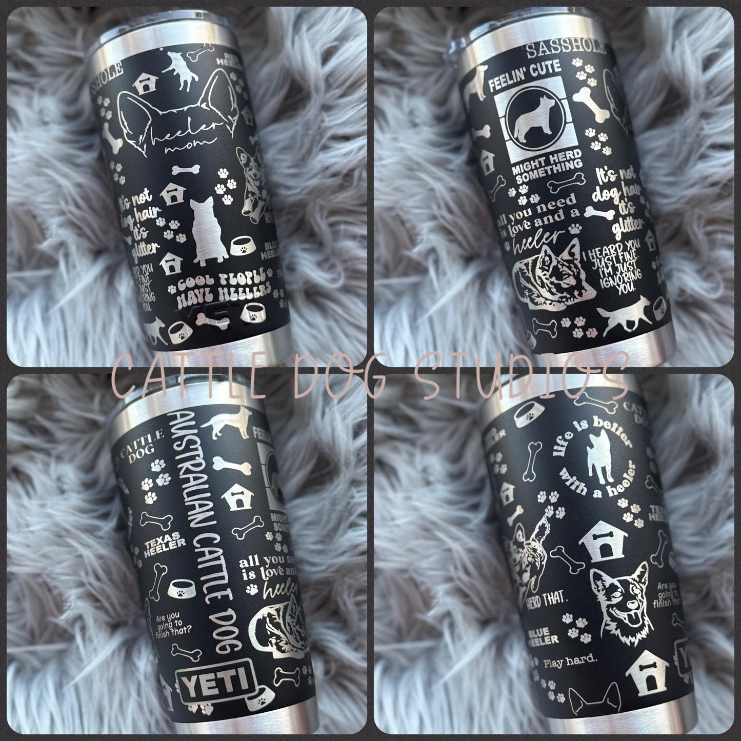 Heeler Mom YETI Tumbler | Cattle dog | Blue Heeler| Red Heeler | Texas Heeler | Dog Mom - Cattle Dog Studios Laser & Design
