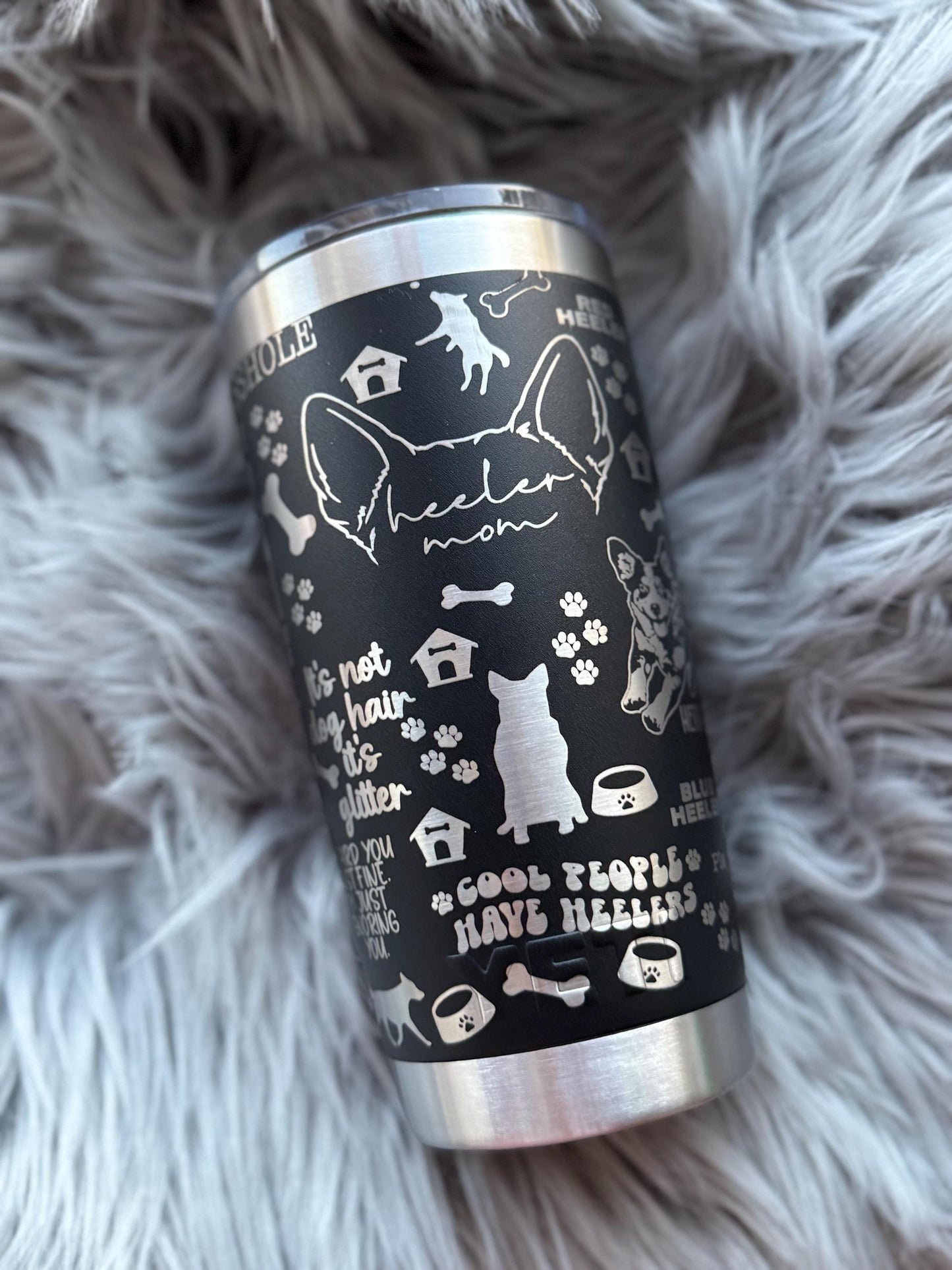 Heeler Mom YETI Tumbler | Cattle dog | Blue Heeler| Red Heeler | Texas Heeler | Dog Mom - Cattle Dog Studios Laser & Design