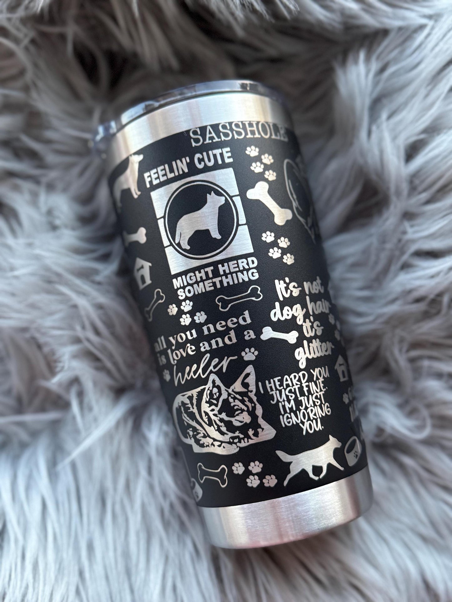 Heeler Mom YETI Tumbler | Cattle dog | Blue Heeler| Red Heeler | Texas Heeler | Dog Mom - Cattle Dog Studios Laser & Design