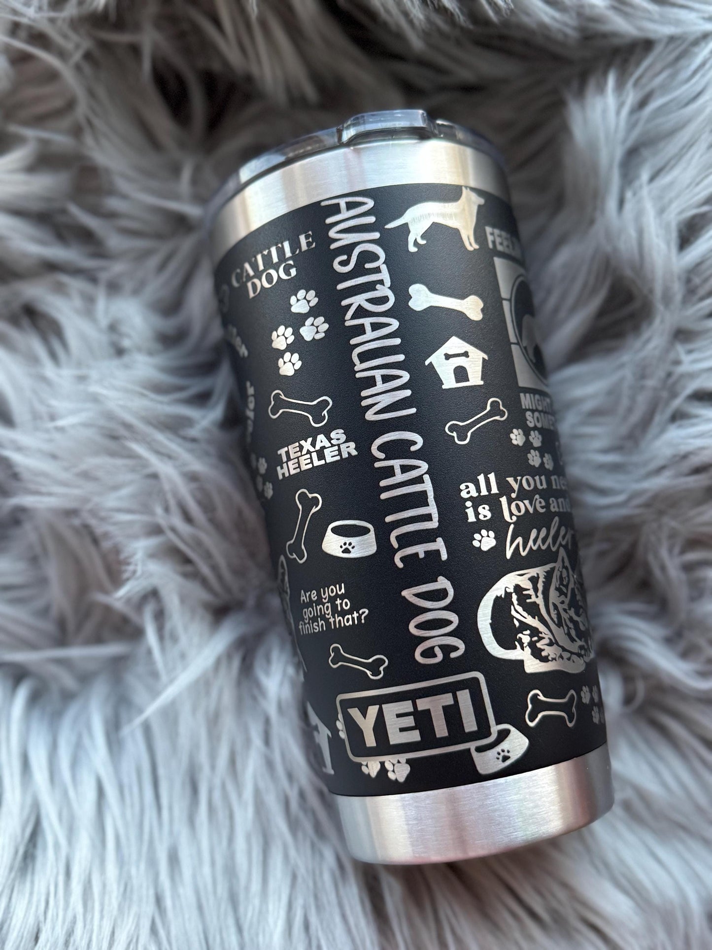Heeler Mom YETI Tumbler | Cattle dog | Blue Heeler| Red Heeler | Texas Heeler | Dog Mom - Cattle Dog Studios Laser & Design