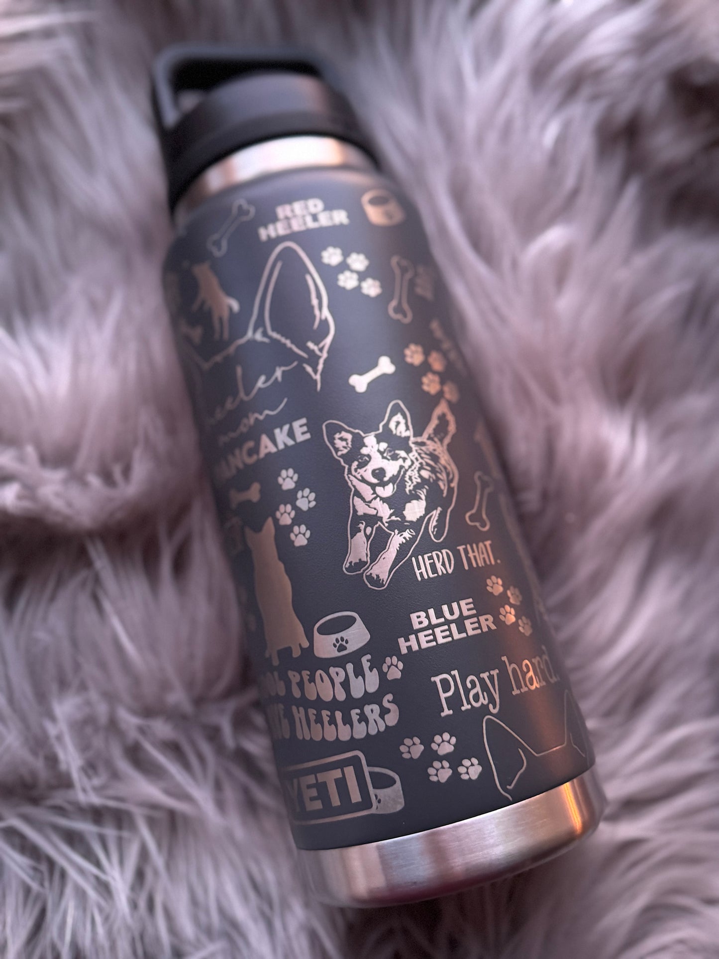 Heeler Mom YETI Tumbler | Cattle dog | Blue Heeler| Red Heeler | Texas Heeler | Dog Mom - Cattle Dog Studios Laser & Design