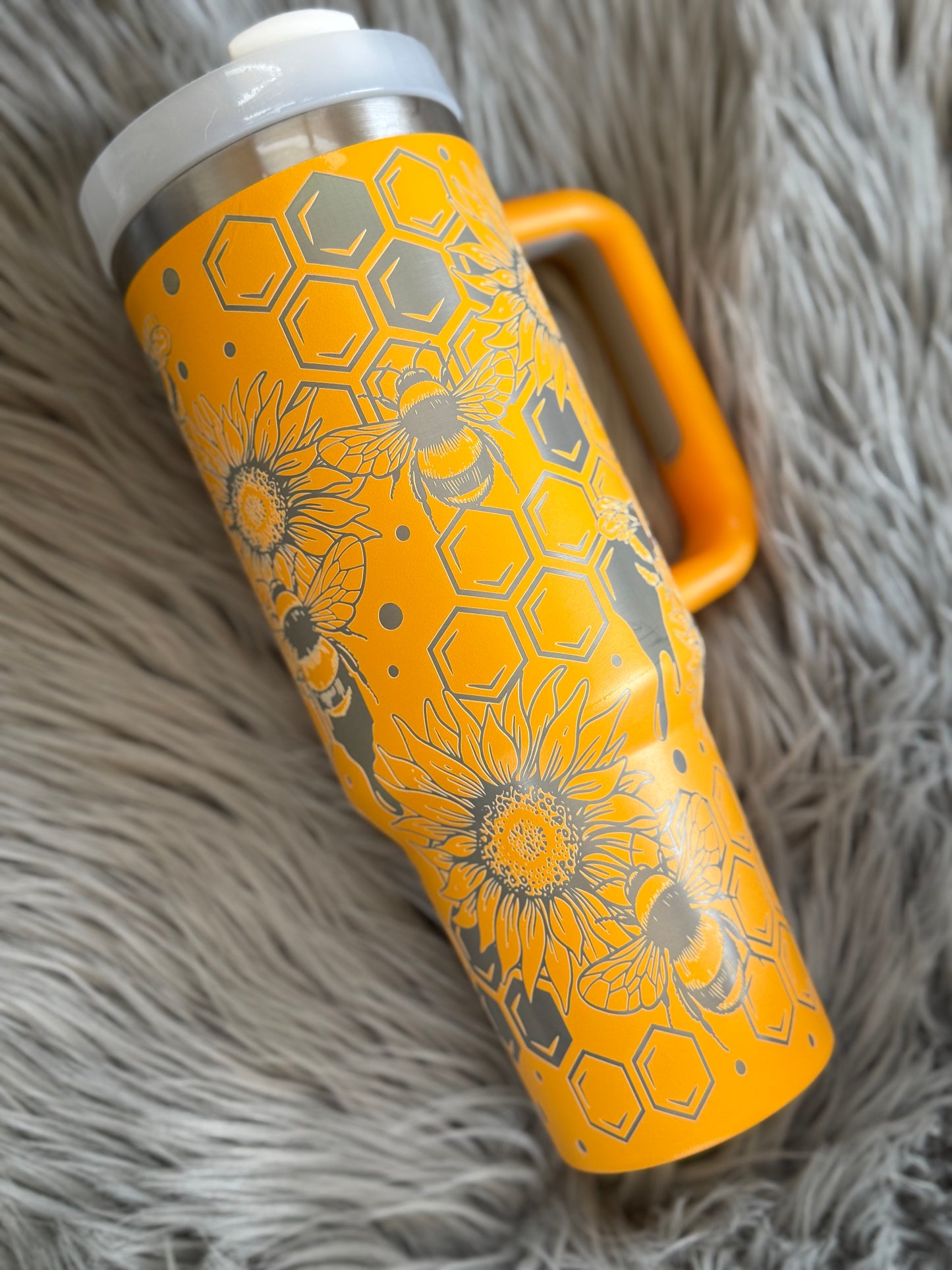 Honey Bee engraved tumbler