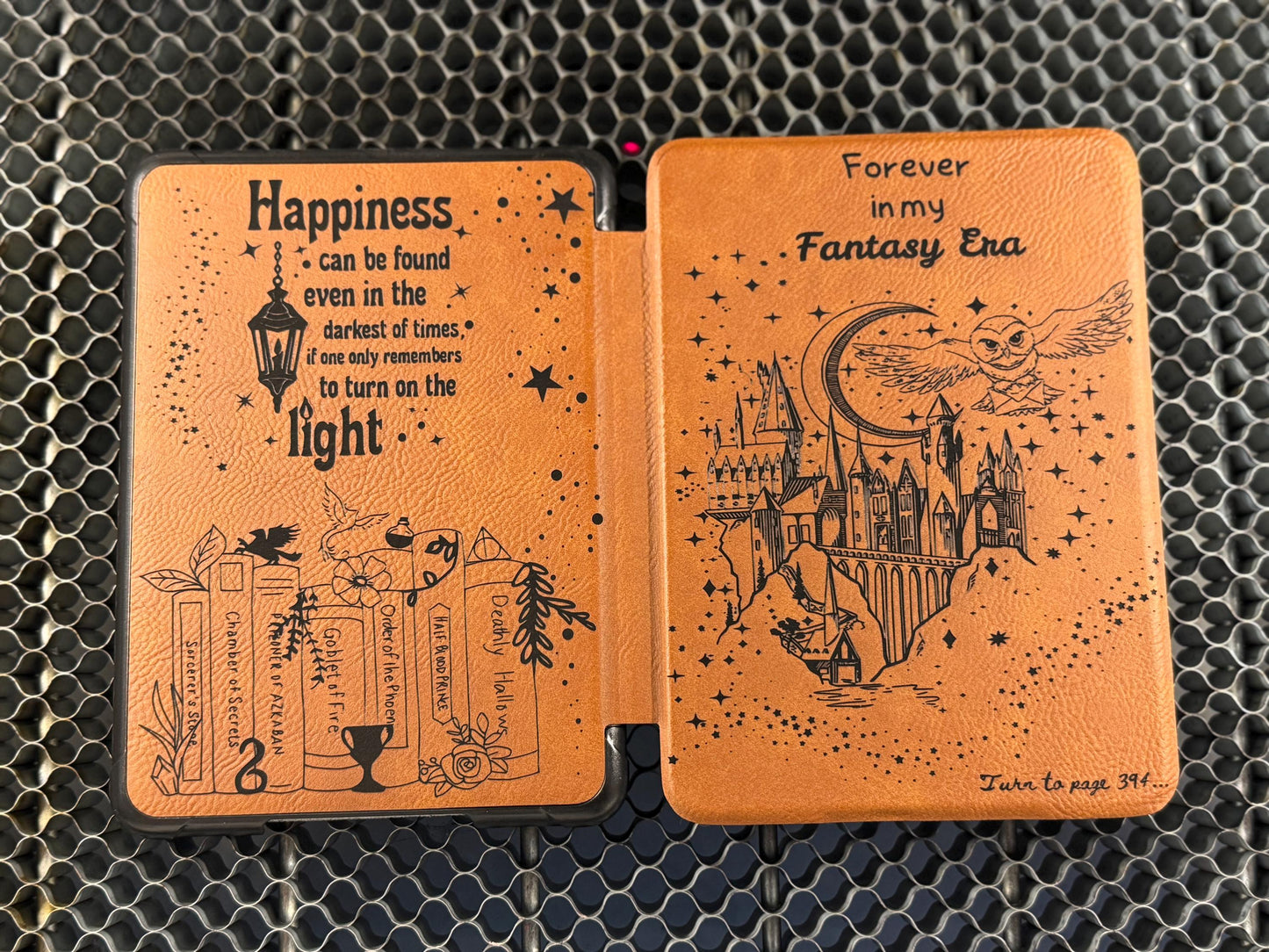 Hogwarts Fantasy Era Inspired 7” Kindle Paperwhite and Colorsoft eReader Cover | Kindle Cover | Engraved Kindle Cover| Custom Kindle Cover - CDS Laser & Design