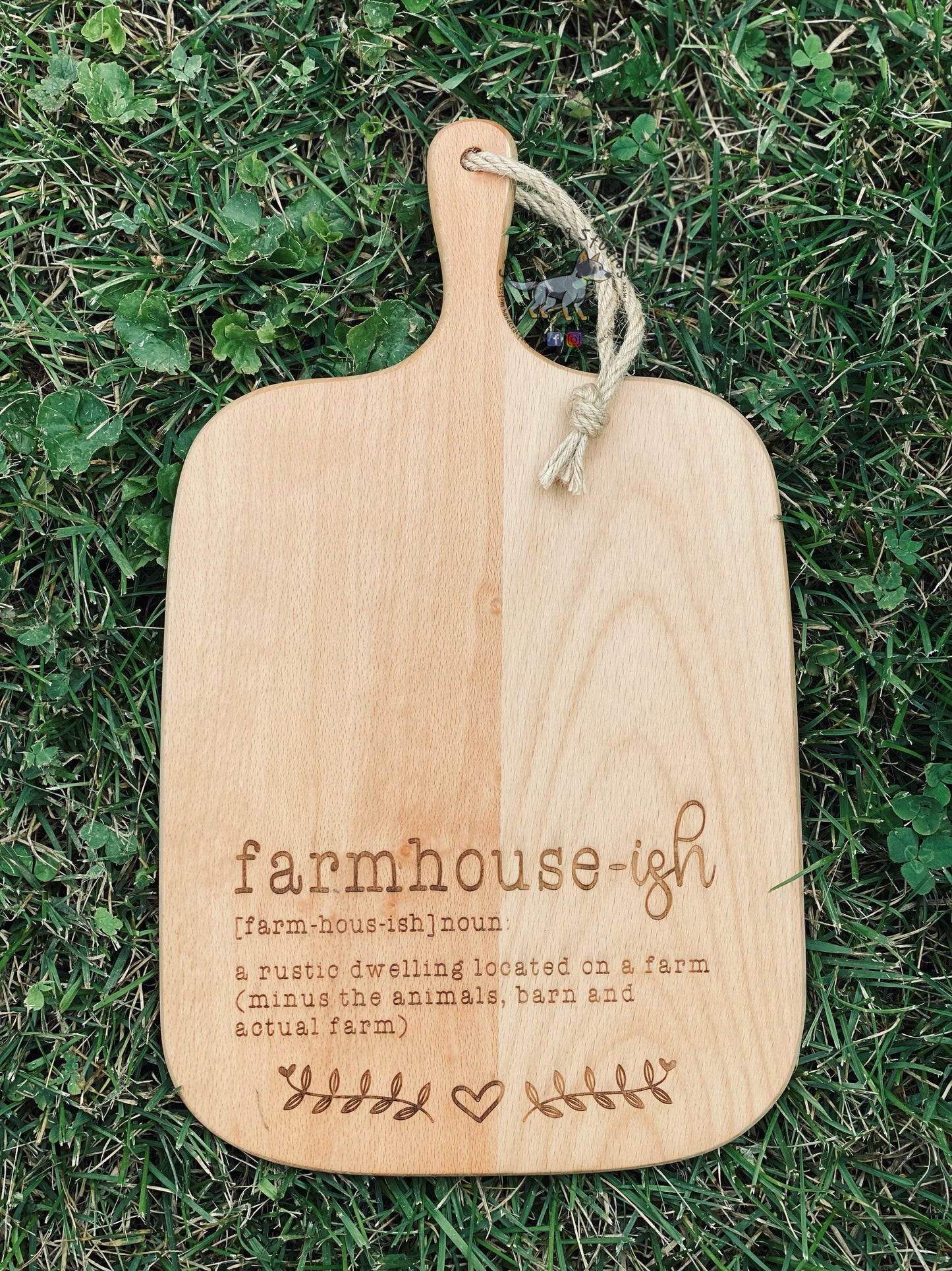 Engraved Medium Cutting Board - Farmhouse-ish definition, Housewarming Gift, Realtor Gift - Cattle Dog Studios