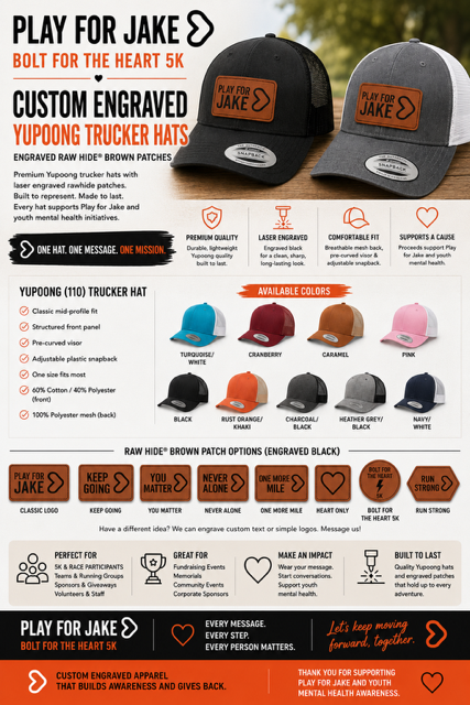 Play for Jake - Wholesale - Yupoong 110 Flexfit Trucker Hat
