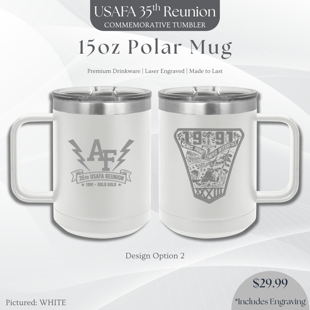 15oz Polar Camel Mug with USAFA '91 Crest