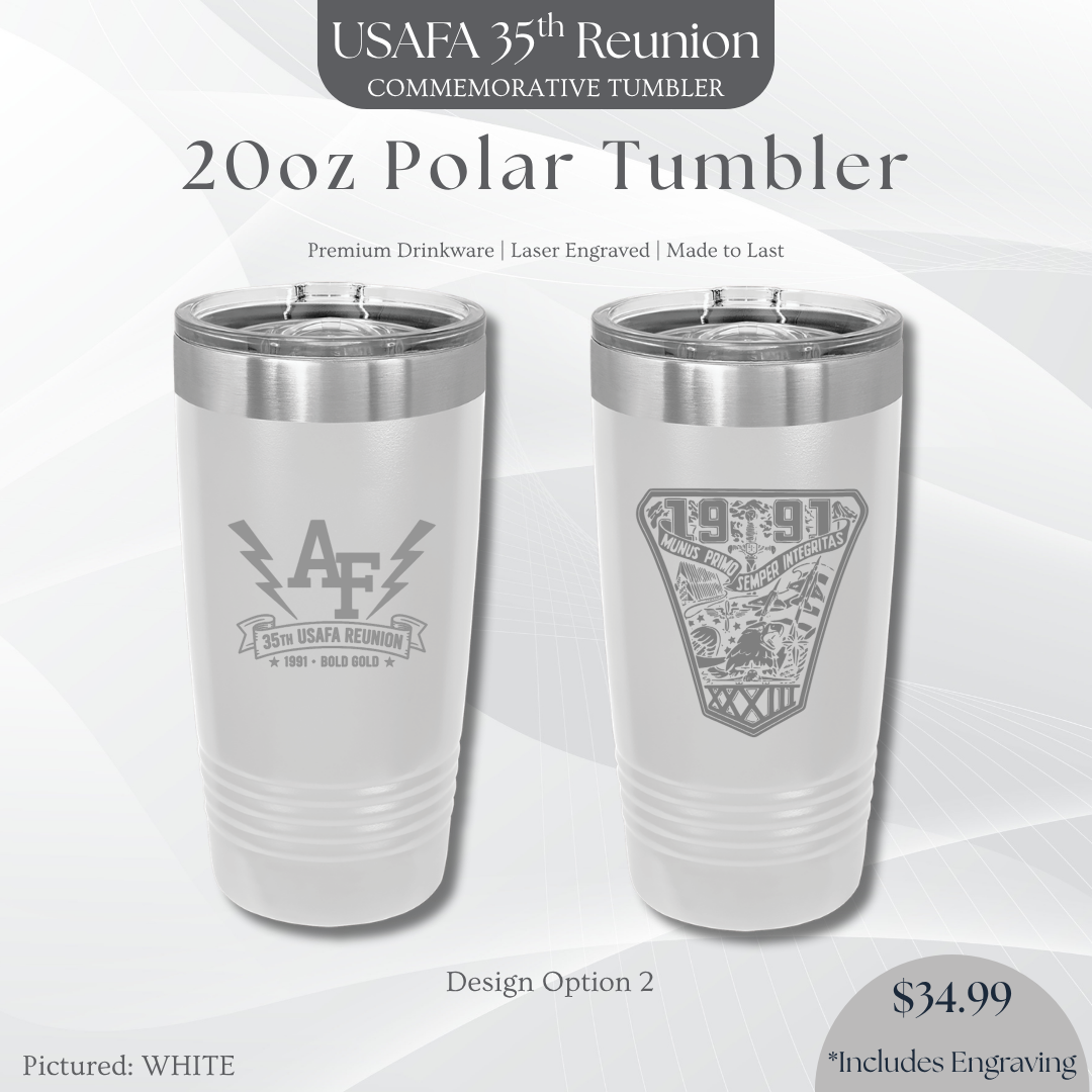 20oz Polar Camel Tumbler with USAFA '91 Crest