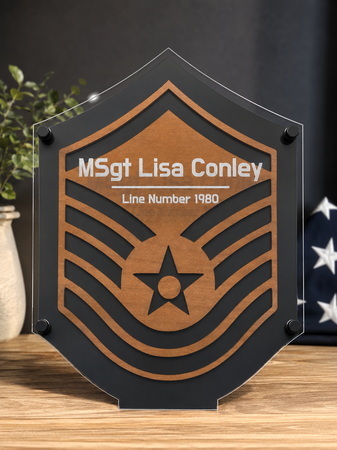 Custom Acrylic Recognition Plaque | Military & Corporate Awards