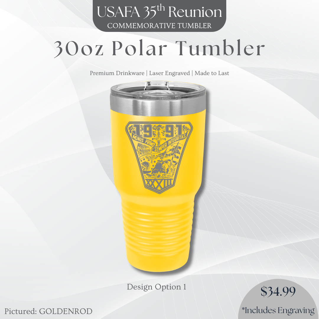 30oz Polar Camel Tumbler with USAFA '91 Crest