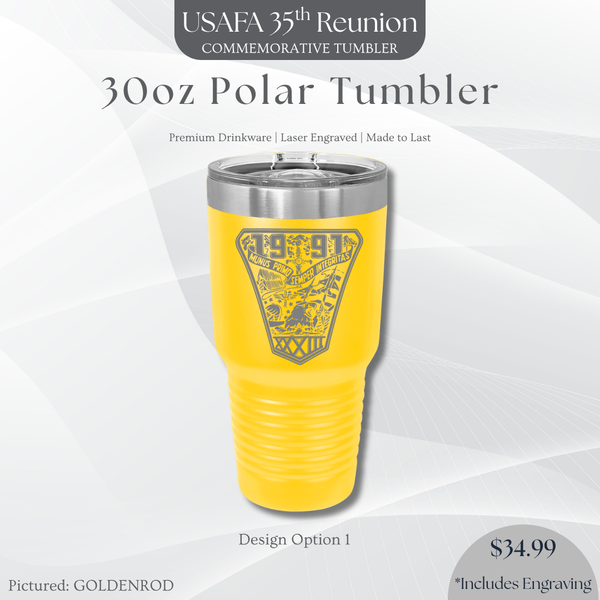 30oz Polar Camel Tumbler with USAFA '91 Crest