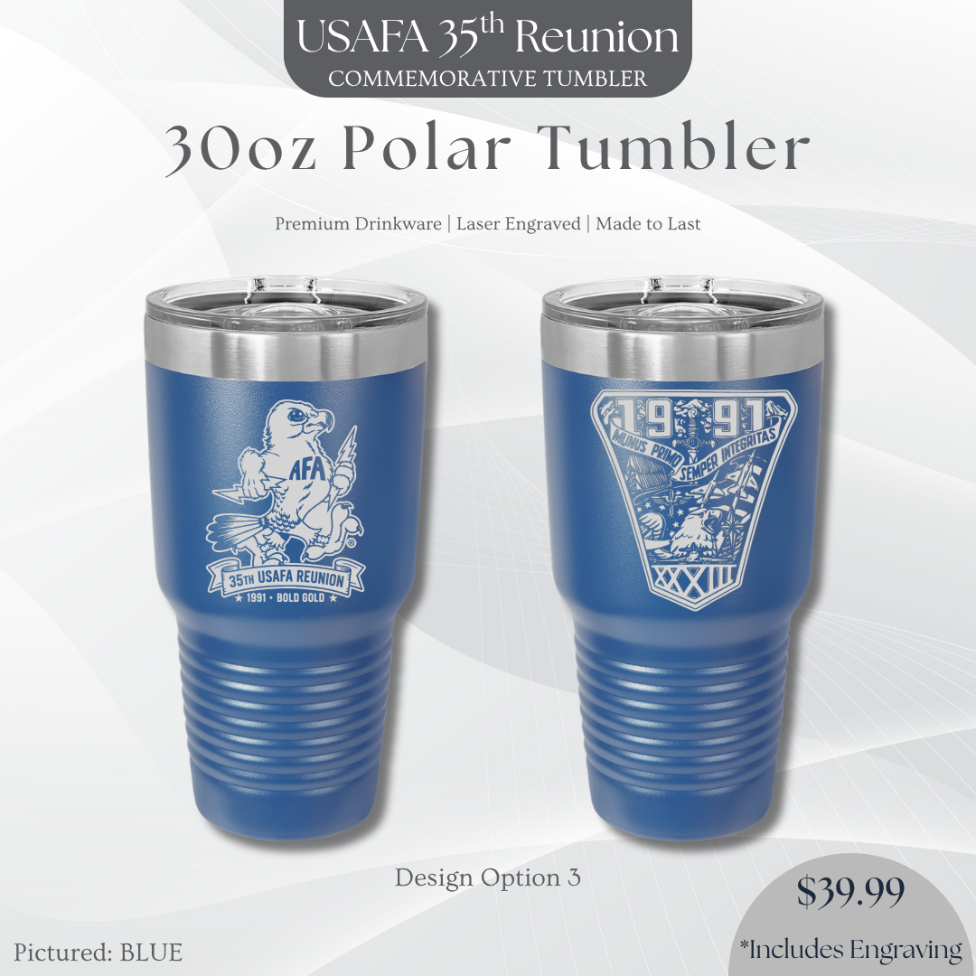 30oz Polar Camel Tumbler with USAFA '91 Crest