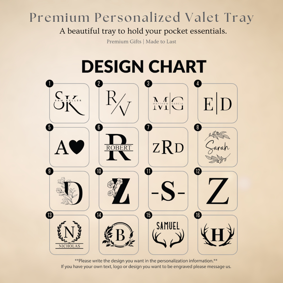 Premium Personalized Valet Tray