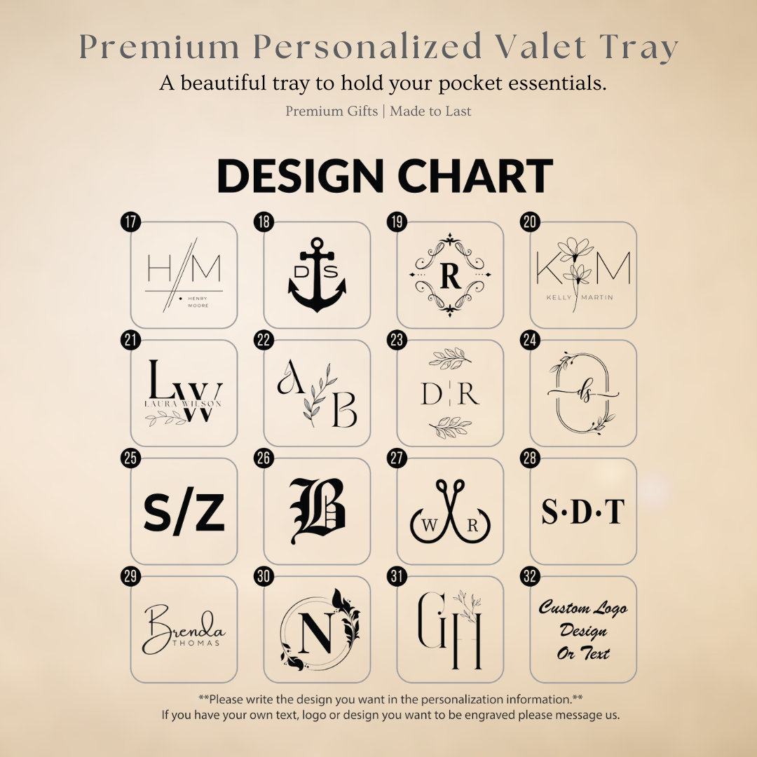Premium Personalized Valet Tray