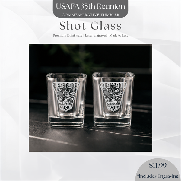 USAFA Class of 1991 Engraved Shot Glass | 35th Reunion