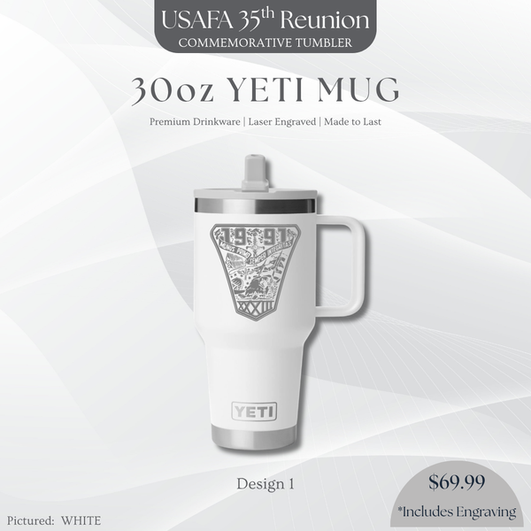 30oz YETI Mug with USAFA '91 Crest