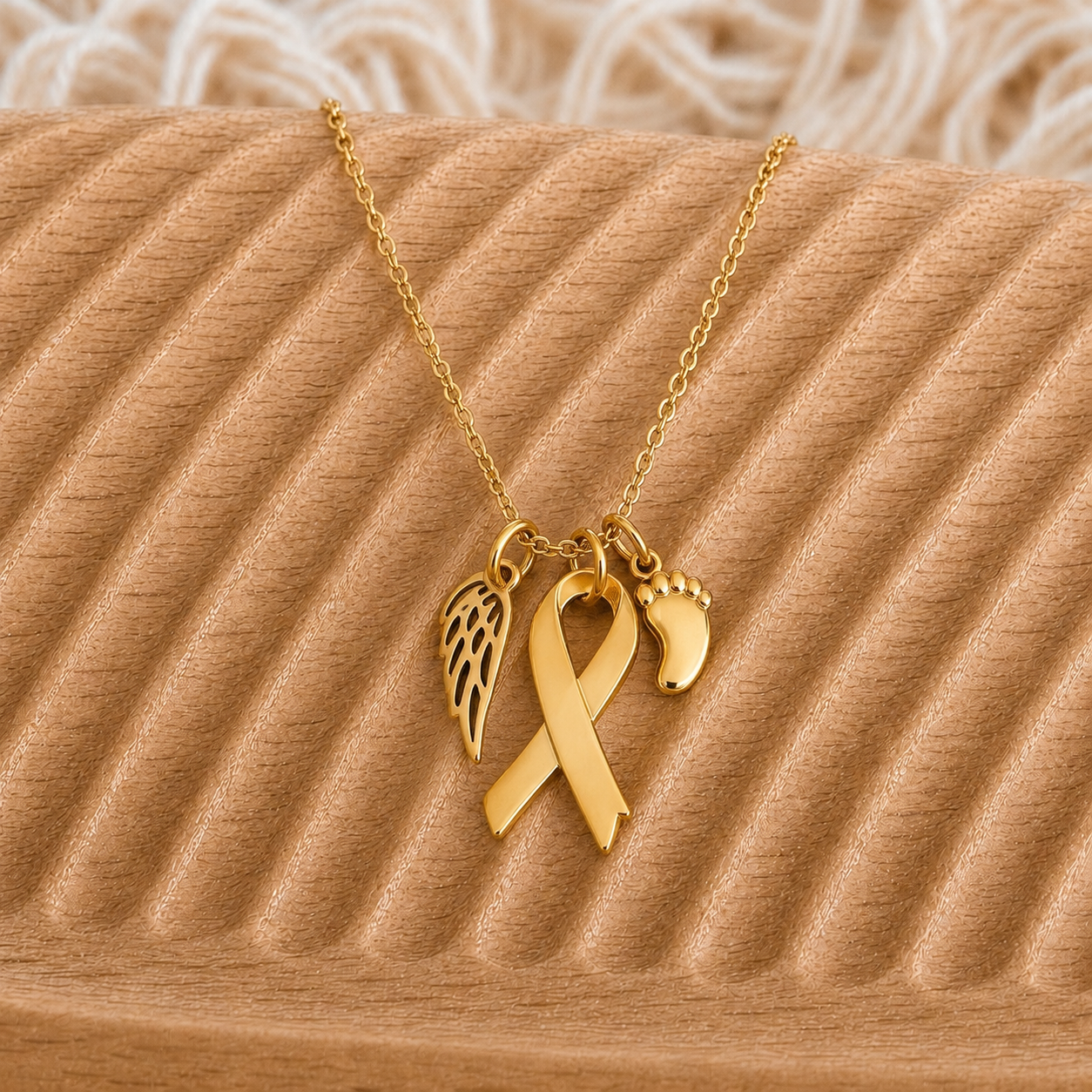 Tiny Toes & Angel Wings Necklace