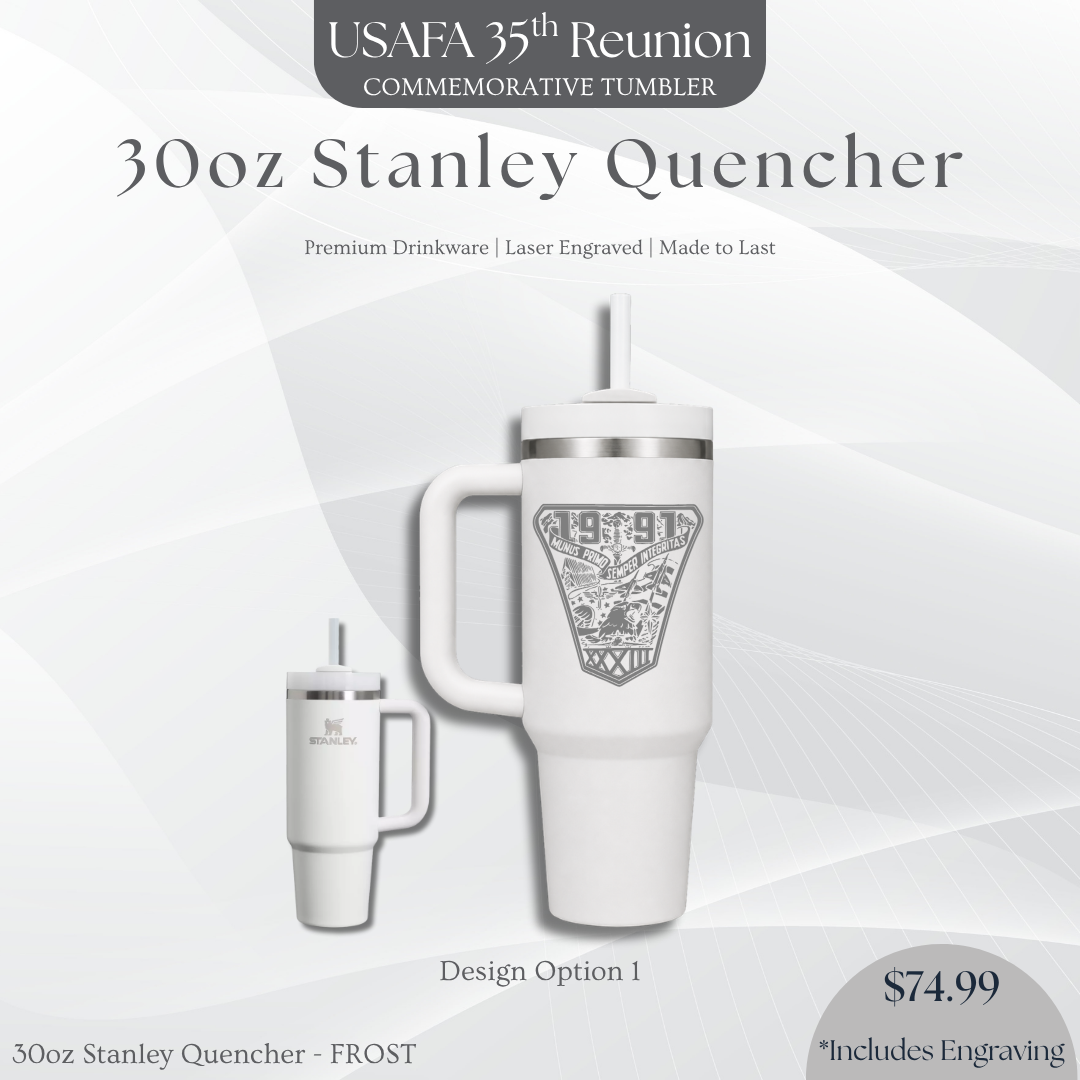 30oz Stanley Quencher with USAFA '91 Crest