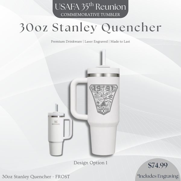 30oz Stanley Quencher with USAFA '91 Crest