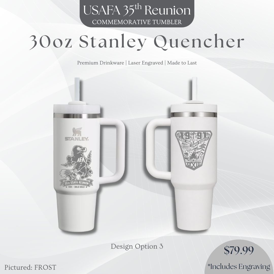 30oz Stanley Quencher with USAFA '91 Crest