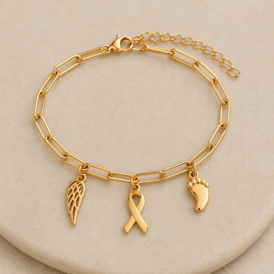 Tiny Toes & Angel Wings Bracelet