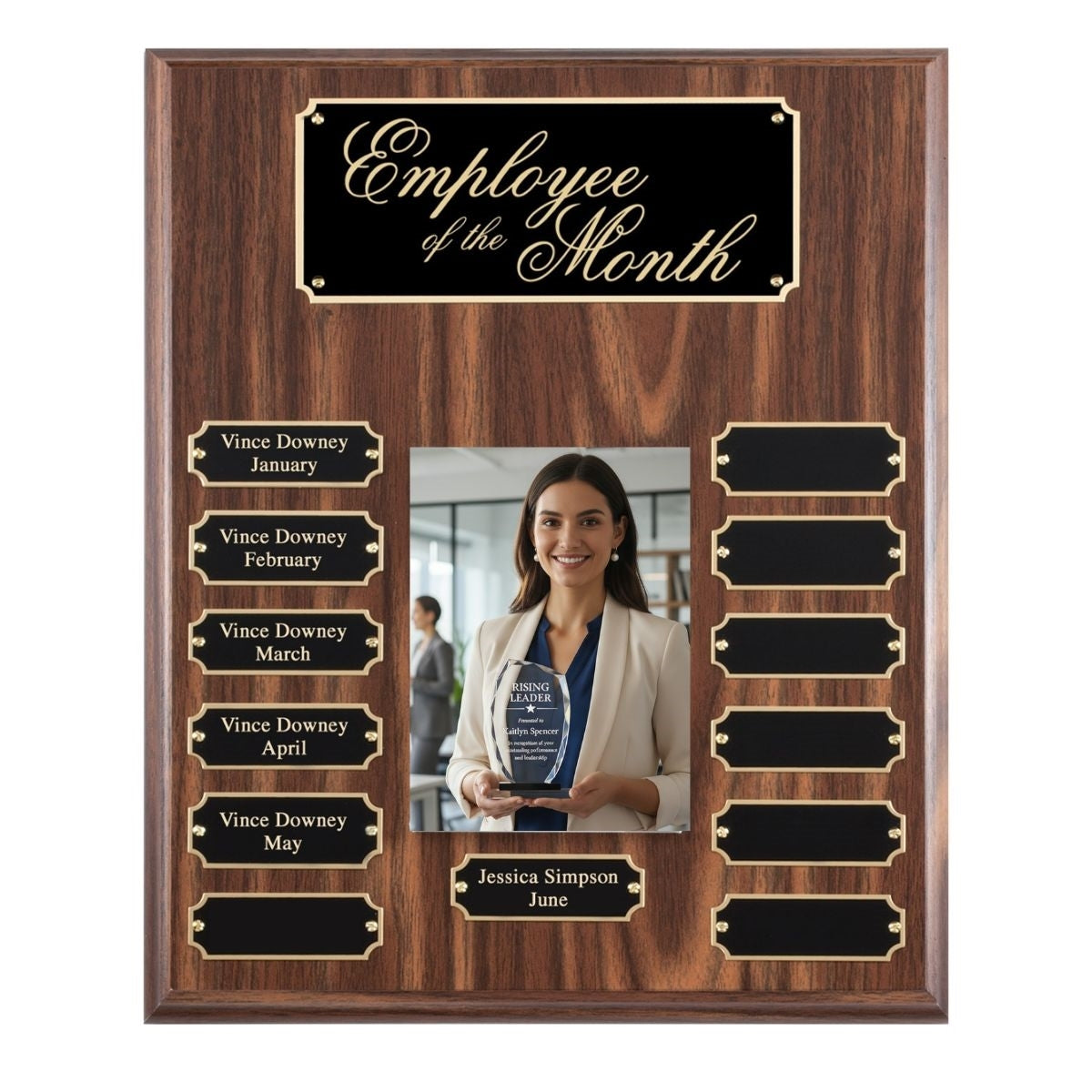 4x6" Photo Insert with 12 Plate Perpetual Plaque