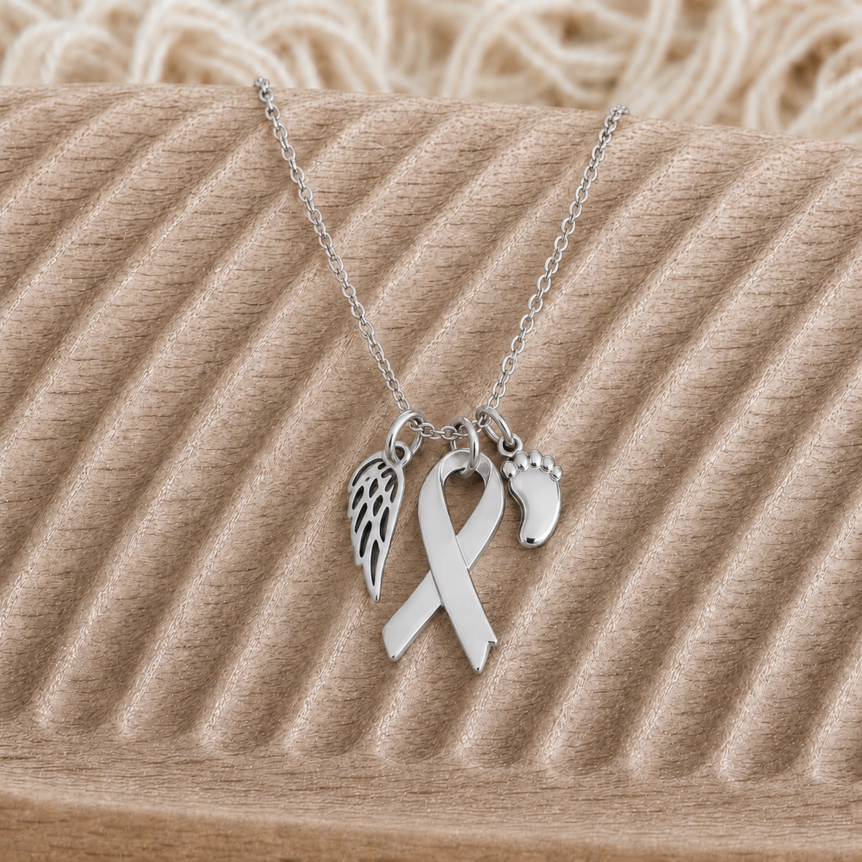 Tiny Toes & Angel Wings Necklace
