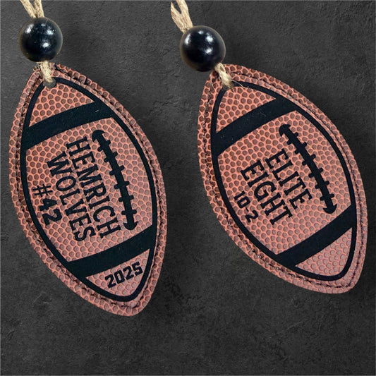 Custom Engraved Football Ornament