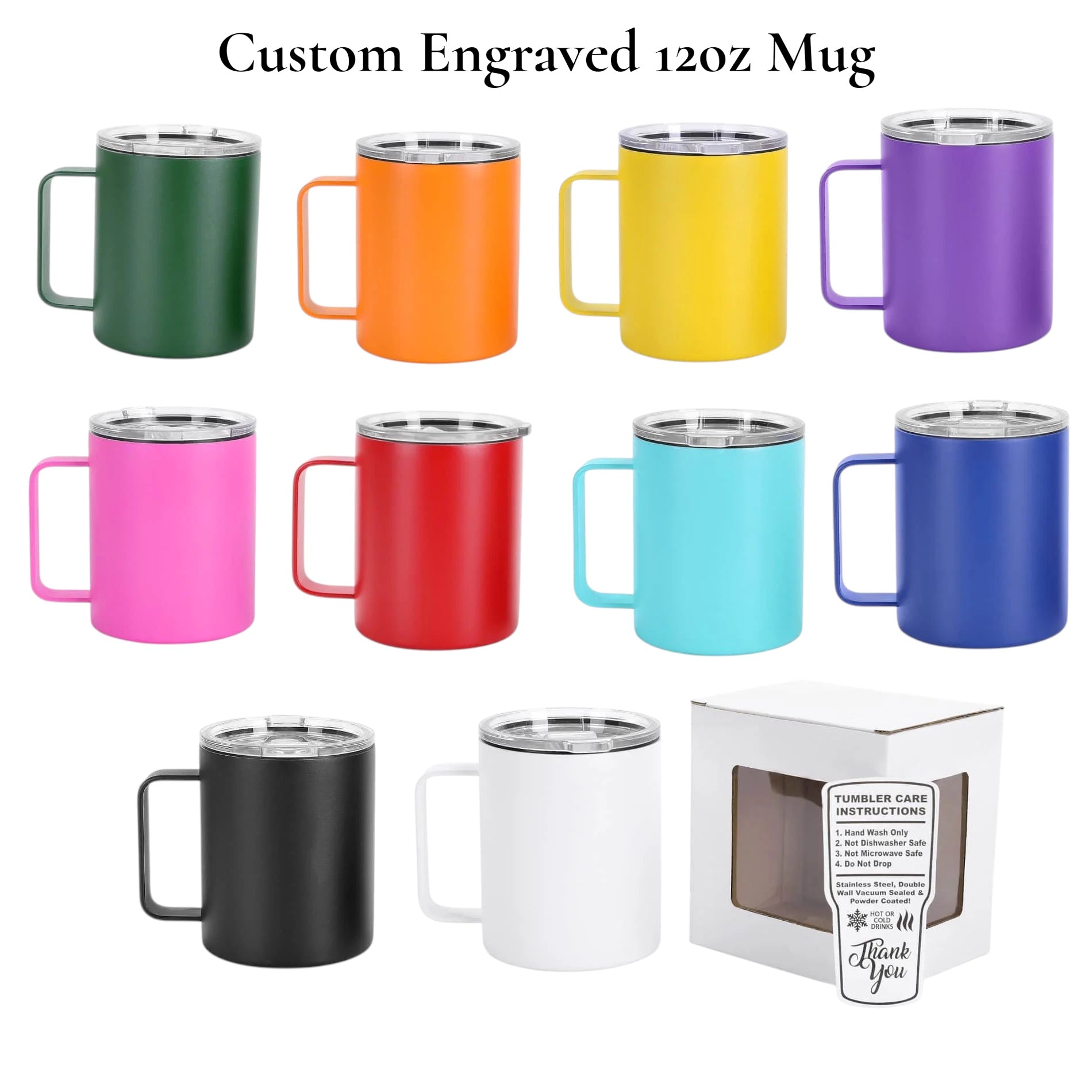 12oz Coffee Mug with Custom Engraving - CDS Laser & Design