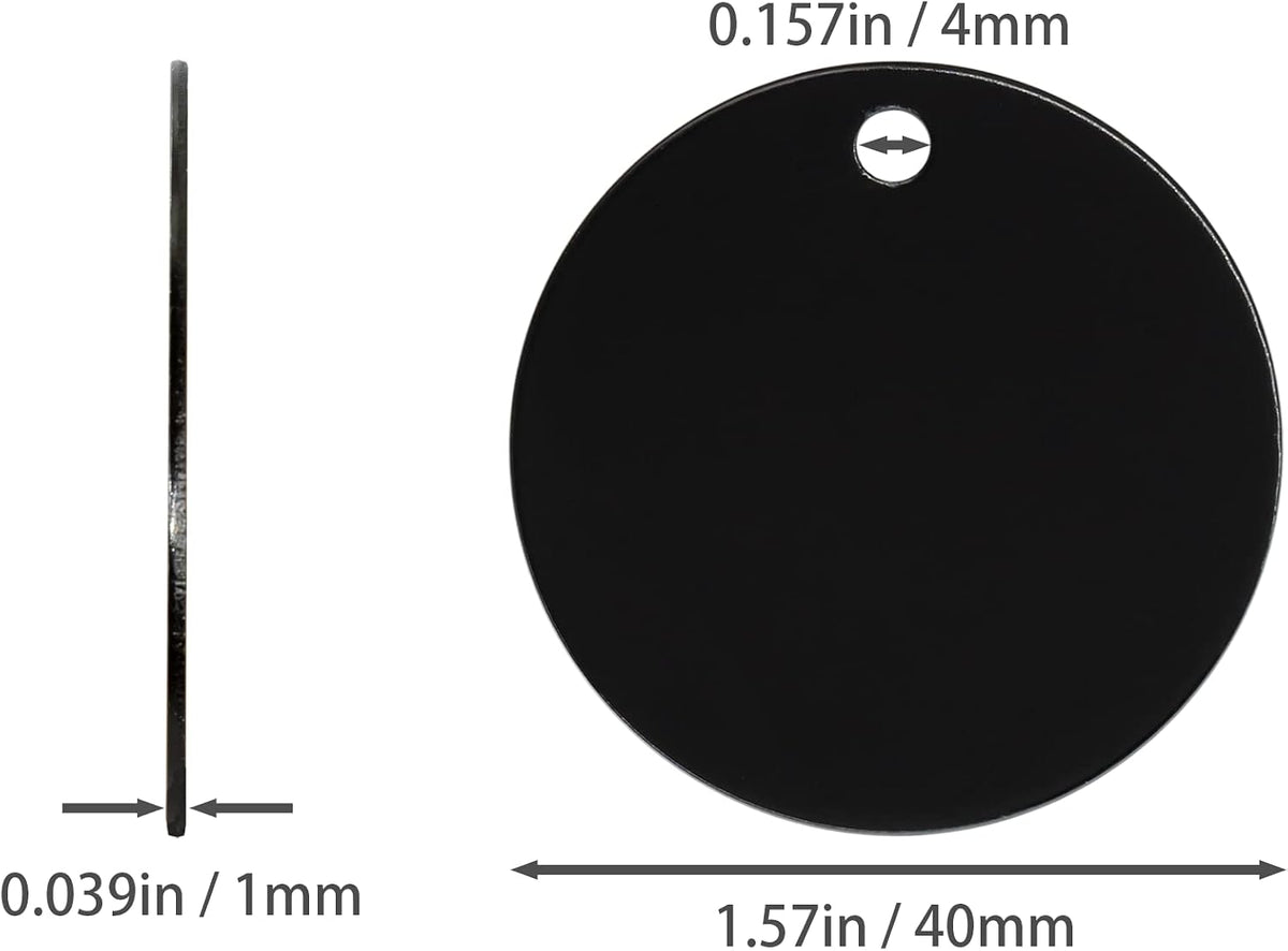 Picture showing size proportions for key tags.