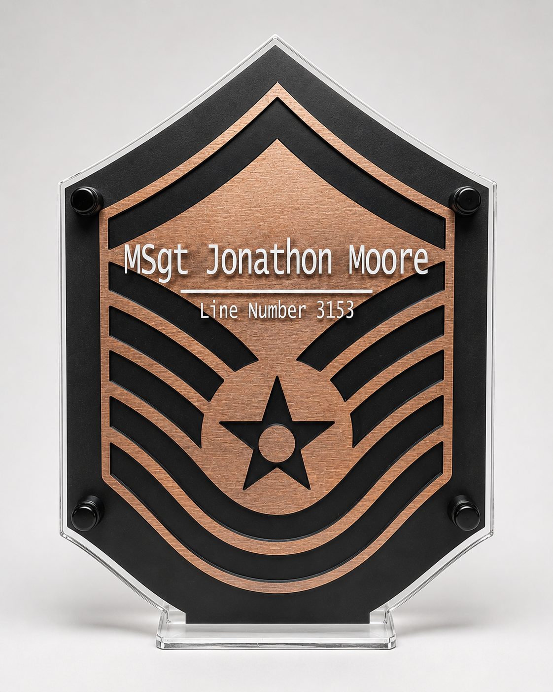 Custom Acrylic Recognition Plaque | Military & Corporate Awards