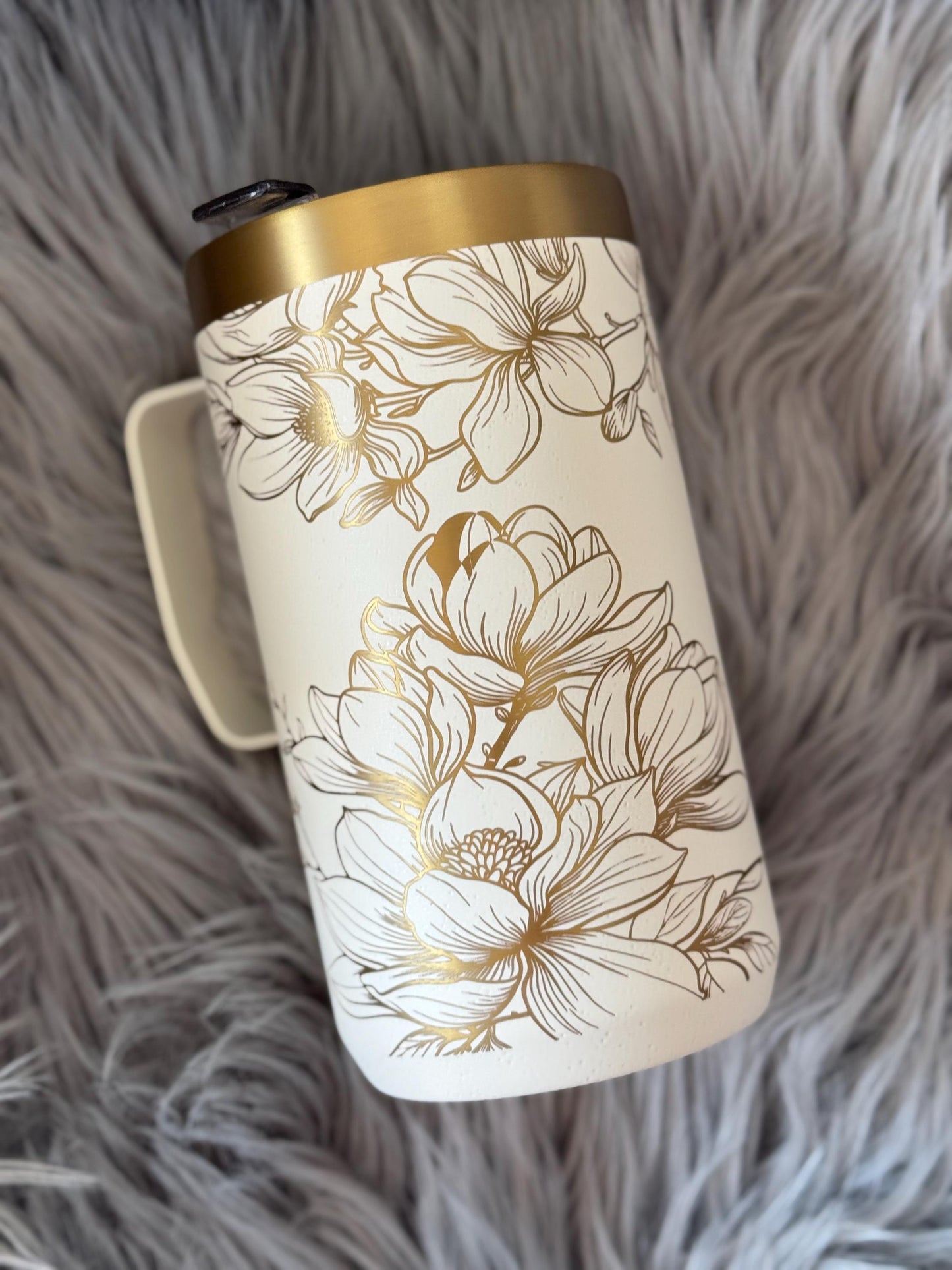 Magnolia Engraved Stanley 24oz Camp Mug - Cattle Dog Studios Laser & Design
