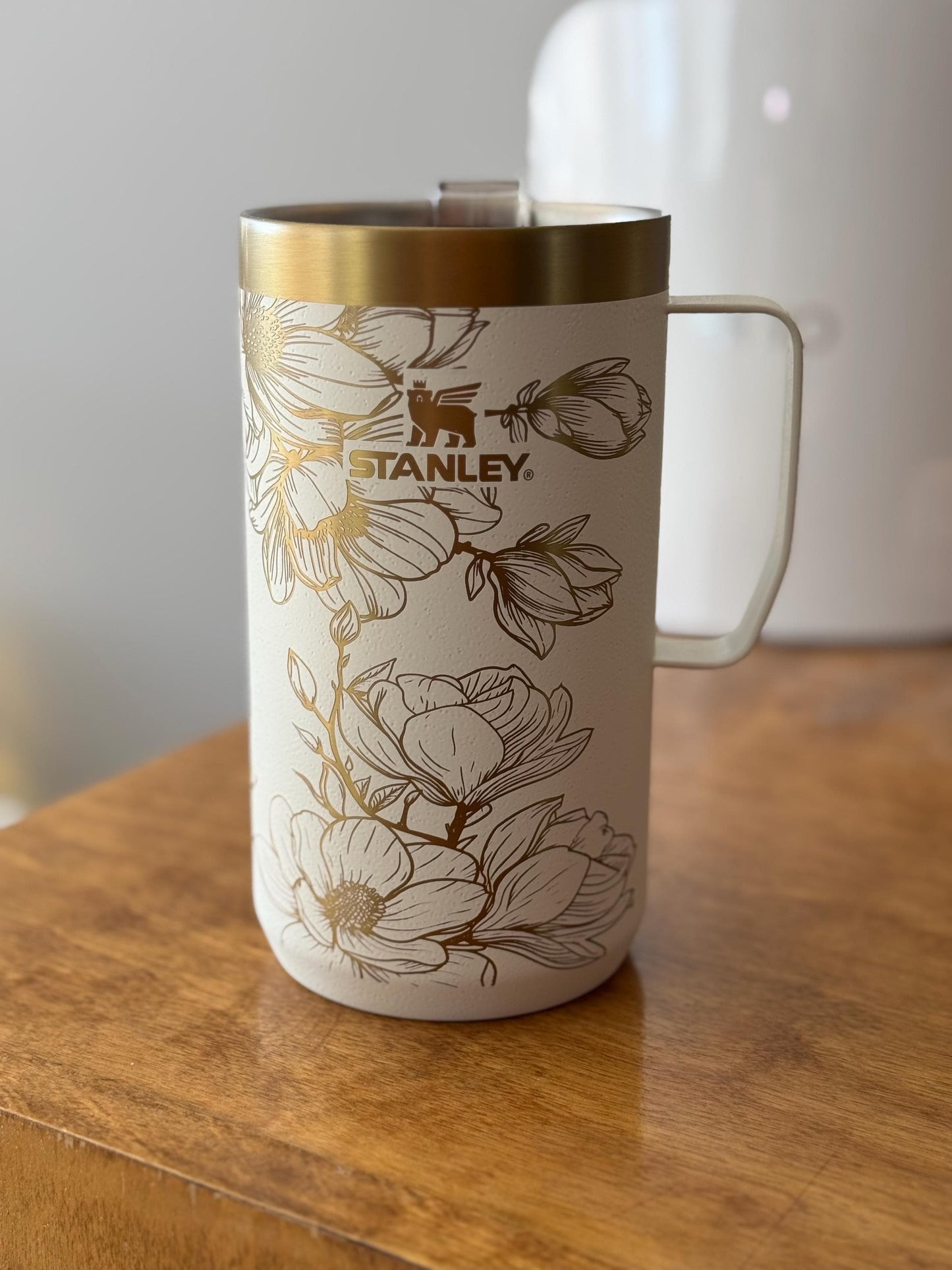 Magnolia Engraved Stanley 24oz Camp Mug - Cattle Dog Studios Laser & Design