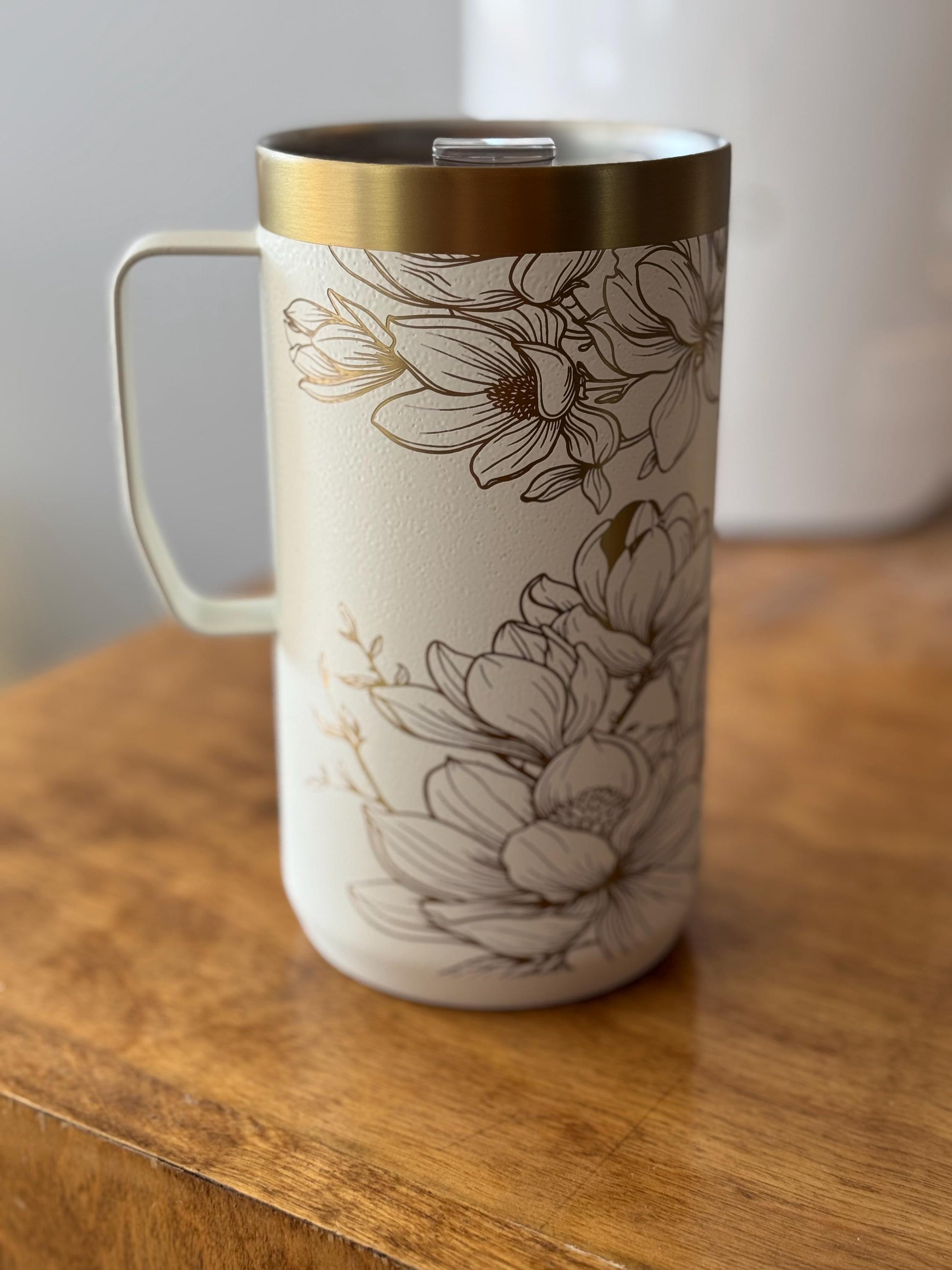 Magnolia Engraved Stanley 24oz Camp Mug - Cattle Dog Studios Laser & Design