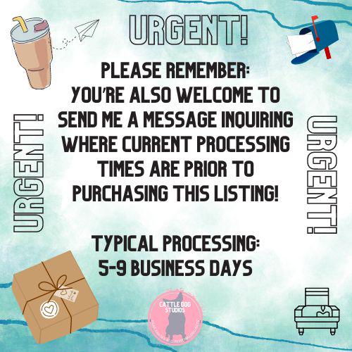RUSH MY ORDER | Urgent Order Request - Cattle Dog Studios Laser & Design