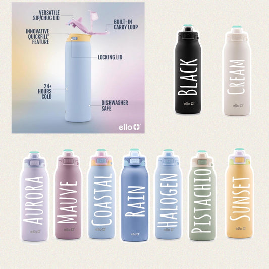 Personalized Engraved Sports Water Bottle | Engraved Water Bottle | Basketball | Football | Hockey | Volleyball | Baseball | Wrestling - Cattle Dog Studios Laser & Design
